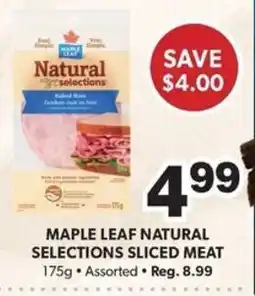 Colemans Maple Leaf natural selections sliced meat offer