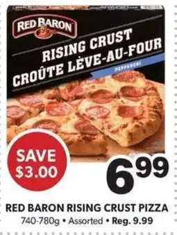 Colemans Red Baron rising crust pizza offer
