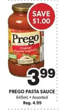 Colemans Prego pasta sauce offer