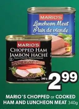 Colemans Mario's chopped or cooked ham and luncheon meat offer