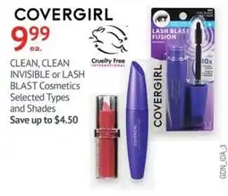 IDA Pharmacy Covergirl clean invisible or lash blast cosmetics offer