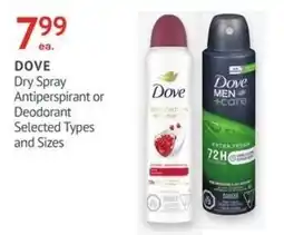 IDA Pharmacy Dove Dry Spray Antiperspirant or Deodorant offer