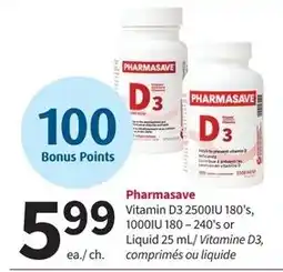 Pharmasave Pharmasave Vitamin D3 offer