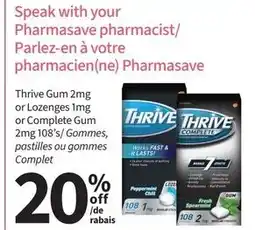 Pharmasave Thrive Gum offer