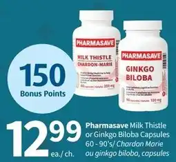Pharmasave Pharmasave milk thistle or ginkgo biloba capsules offer