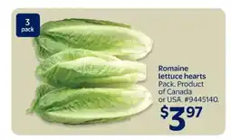 Walmart Romaine Lettuce Hearts offer