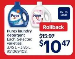 Walmart PUREX LAUNDRY DETERGENT offer