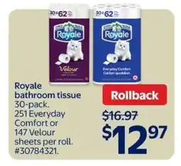 Walmart ROYALE BATHROOM TISSUE offer