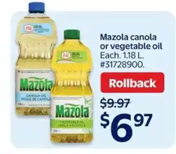 Walmart Mazola canola or vegetable oil offer