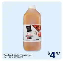 Walmart Your Fresh Market apple cider offer