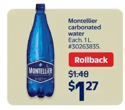 Walmart Montellier Carbonated Water offer