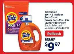 Walmart Tide Liquid or Pods offer