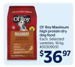 Walmart Ol' Roy Maximum high protein dry dog food offer
