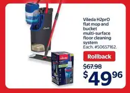 Walmart Vileda H2prO flat mop and bucket offer
