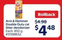 Walmart Arm & Hammer Double Duty Cat Litter Deodorizer offer