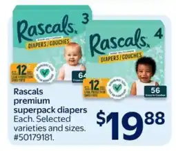 Walmart Rascals Premium Superpack Diapers offer