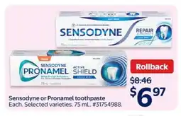 Walmart Sensodyne or Pronamel Toothpaste offer