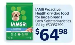 Walmart IAMS Proactive Health dry dog food for large breeds offer