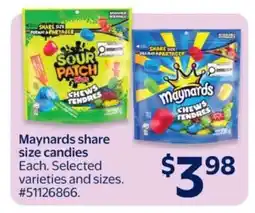 Walmart Maynards share size candies offer