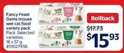 Walmart Fancy Feast Gems mouse wet cat food variety pack offer