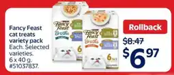 Walmart Fancy Feast cat treats variety pack offer