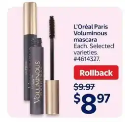 Walmart L'Oreal Paris Voluminous Mascara offer