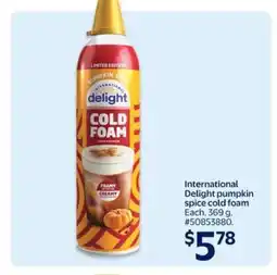 Walmart International Delight pumpkin spice cold foam offer