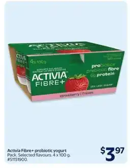 Walmart Activia Fibre+ probiotic yogurt offer