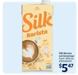 Walmart Silk Barista oat beverage offer