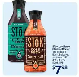 Walmart Stok Cold Brew Coffee offer