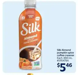 Walmart Silk Almond pumpkin spice coffee creamer offer