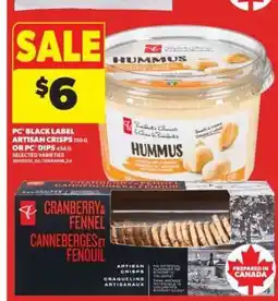 Real Canadian Superstore PC Black Label Artisan Crisps or PC Dips offer