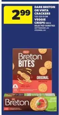 Real Canadian Superstore Dare Breton or Vinta Crackers offer