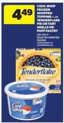 Real Canadian Superstore Cool Whip Frozen Whipped Topping or Tenderflake Pie or Tart Shells or Puff Pastry offer