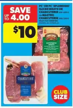 Real Canadian Superstore PC or PC Splendido Sliced Meats or Charcuterie offer