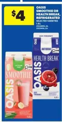 Real Canadian Superstore Oasis Smoothie or Health Break offer