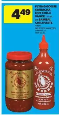 Real Canadian Superstore Flying Goose Sriracha Hot Chilli Sauce or Sambal Chilli Paste offer