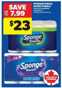 Real Canadian Superstore SpongeTowels Paper Towels offer