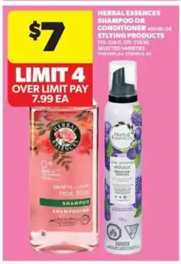 Real Canadian Superstore Herbal Essences Shampoo or Conditioner or Styling Products offer