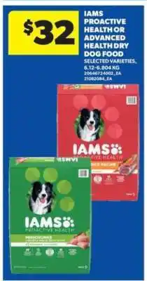 Real Canadian Superstore IAMS Proactive Health or Advanced Health Dry Dog Food offer