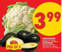 No Frills CAULIFLOWER OR AVOCADOS offer