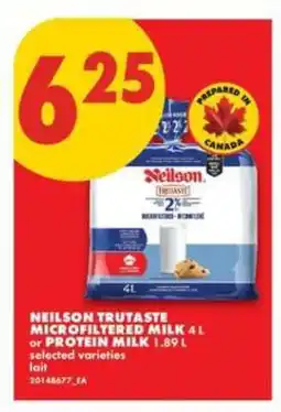 No Frills NEILSON TRUTASTE MICROFILTERED MILK offer