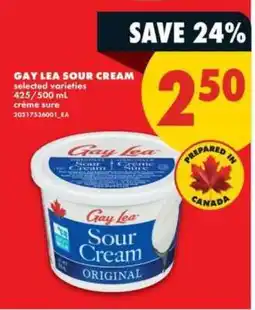 No Frills GAY LEA SOUR CREAM offer