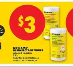 No Frills NO NAME DISINFECTANT WIPES offer