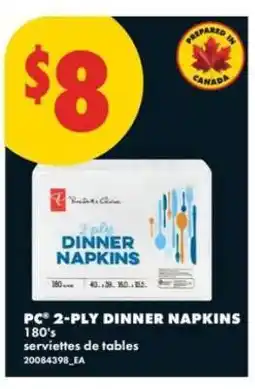 No Frills PC 2-PLY DINNER NAPKINS offer