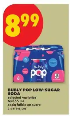 No Frills BUBLY POP LOW-SUGAR SODA offer