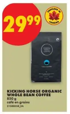 No Frills Kicking Horse Organic Whole Bean Coffee offer