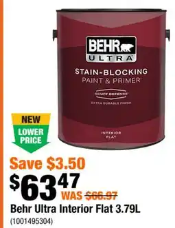 Home Depot Behr Ultra interior flat offer