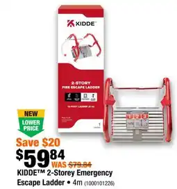 Home Depot Kidde 2-storey emergency escape ladder 4m offer