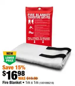 Home Depot Fire Blanket 1m x 1m offer